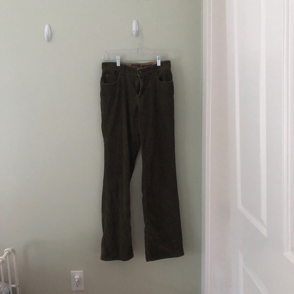 Forest green corduroys w a slight flare